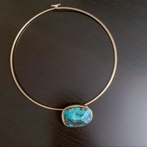 Gold and turquoise necklace